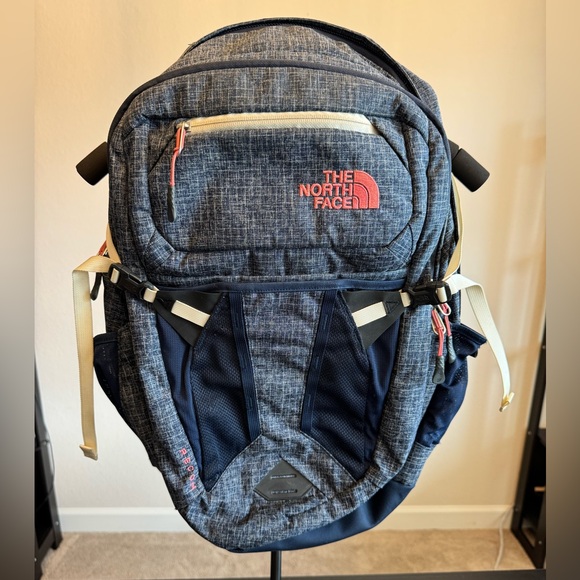 The North Face Blue and Pink Recon Backpack - Picture 1 of 8